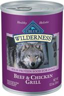 🐶 blue buffalo wilderness adult wet dog food: natural, high-protein formula logo