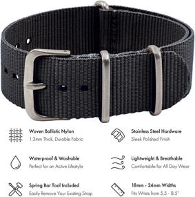 img 3 attached to ⌚ Streamline Your Timepiece: Benchmark Straps Ballistic Watchband Removal for Men's Watches