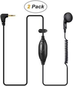 img 3 attached to 🎧 COMMIXC (2 Pack) Walkie Talkie Earpiece: 2.5mm 1-Pin Headset with PTT Mic for Motorola Talkabout Two-Way Radios