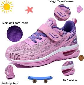 img 3 attached to 👟 JARLIF Kids Athletic Tennis Running Shoes | Breathable Sport Air Gym Jogging Sneakers | Boys & Girls