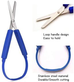 img 2 attached to Loop Scissors - 6-Pack DIY Craft Grip Scissors for Teens and Adults, Easy-Open Squeeze Handles - Ideal for Elderly and Special Needs - 3 Color 8 Inches