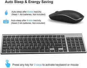 img 2 attached to 2.4G Slim Wireless Keyboard and Mouse Combo by J JOYACCESS - Ergonomic Design for Computer, Windows, PC, Laptop, Tablet - Black Grey