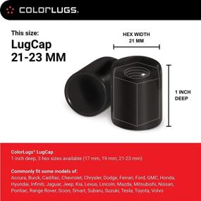 img 2 attached to Колпачок Vinyl LugCap на гайку ColorLugs черного цвета - набор из 25 штук и экстрактор - подходит для гаек шириной 21-23 мм и глубиной 1 дюйм - сделано в США