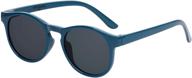 cocosand детские солнцезащитные очки - классический ретро круглый уф-защита для возраста 4-10 - мальчик/девочка логотип