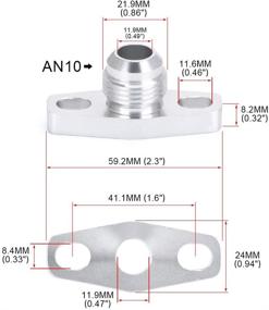 img 1 attached to PTNHZ RACING AN10 Garrett GT28 GT30 GT35 T25 Turbo Oil Return Drain Flange Adapter