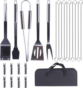 img 4 attached to High-Quality Airead BBQ Accessories: Stainless Steel BBQ Tools Set with Gift Bag for Ideal Camping Experience, Thanksgiving Gift Day for Dad, Mom, Men, and Women, Perfect for Indoor and Outdoor Use