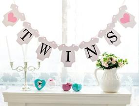 img 3 attached to 🎀 INNORU(TM It is Twins Banner - Perfect Baby Shower, Gender Reveal, or Birthday Party Decorations for Baby Girl's 1st, 2nd, or 3rd Birthday