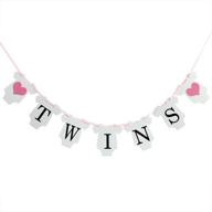 🎀 innoru(tm it is twins banner - perfect baby shower, gender reveal, or birthday party decorations for baby girl's 1st, 2nd, or 3rd birthday logo
