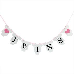 img 4 attached to 🎀 INNORU(TM It is Twins Banner - Perfect Baby Shower, Gender Reveal, or Birthday Party Decorations for Baby Girl's 1st, 2nd, or 3rd Birthday