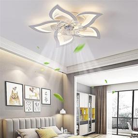 img 3 attached to 🌀 REYDELUZ 51W Ceiling Fan with Lights, 27.2In - Remote Control, 3 Color Temperatures, 3 Gear Wind Speed - Round Ceiling Lights with Fan for Bedroom, Living Room, and Dining Room (Style-G)