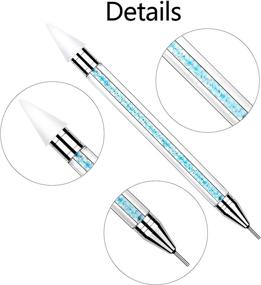img 2 attached to SKRYUIE Dual Ended Rhinestone Picker Dotting Pen: Diamond Painting Nail Art DIY Tool with Storage Box - Blue