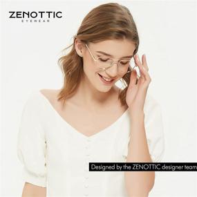 img 2 attached to 💙 ZENOTTIC Blue Light Blocking Aviator Glasses: Lightweight Fashion Frames for Men and Women with Anti-Blue Light Lens