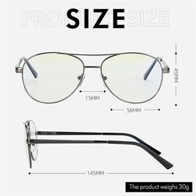 img 1 attached to 💙 ZENOTTIC Blue Light Blocking Aviator Glasses: Lightweight Fashion Frames for Men and Women with Anti-Blue Light Lens