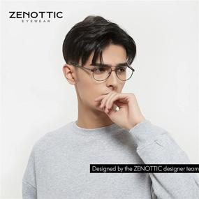 img 3 attached to 💙 ZENOTTIC Blue Light Blocking Aviator Glasses: Lightweight Fashion Frames for Men and Women with Anti-Blue Light Lens