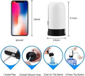 img 1 attached to 💧 HSIULMY Water Bottle Pump: Portable USB Charging Electric Dispenser