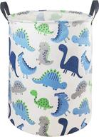 🦕 maizmz kids hamper boys storage bins: dinosaur-themed large canvas collapsible organizer bin for toys, laundry, home, dorm, kitchen, pet, office, closet, shelf - ideal gift baskets логотип