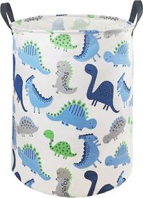 img 4 attached to 🦕 MAIZMZ Kids Hamper Boys Storage Bins: Dinosaur-themed Large Canvas Collapsible Organizer Bin for Toys, Laundry, Home, Dorm, Kitchen, Pet, Office, Closet, Shelf - Ideal Gift Baskets