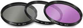 img 3 attached to 📸 Enhance Your Nikon D3400/D5600 Camera with 55mm Multi-Coated Filter Kit: UV, CPL, FLD Filters + Microfiber Cleaning Cloth