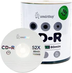 img 4 attached to 📀 Smartbuy 100-Disc 700MB/80min 52x CD-R Blank Data Recordable Media Disc with Logo Top