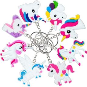 img 4 attached to 🌈 48-Pack OHill Rainbow Keychains: Key Ring Decorations for Birthday Parties - Favor Supplies