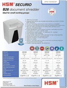 img 2 attached to 🔒 HSM SECURIO B26 1/4 Inch Strip-Cut Paper Shredder - Shreds 30 Sheets, 14.5 Gallon Capacity
