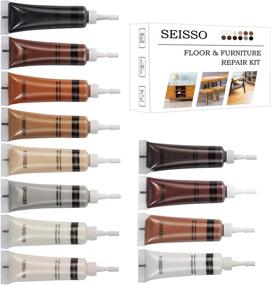 img 4 attached to 🪑 SEISSO 12 Piece Furniture Repair Kit for Wood: Furniture Touch Up and Scratch Restorer Filler for Wooden Tables, Doors, Floors, Desks, and Cabinets