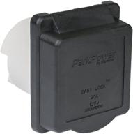 🔌 black 30a rv power inlet by parkpower - ideal for weekender logo