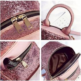 img 1 attached to 🎒 Sparkling Sequin Backpack: Trendy Girls Leather Purse, Women's Handbags & Wallets, and Fashionable Backpacks