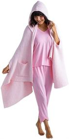 img 4 attached to 👘 Marshmallow Hooded Shawl for Women by Softies - Women's Clothing