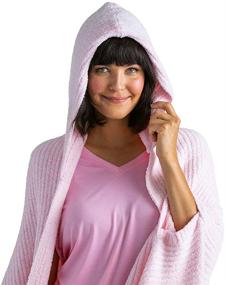 img 3 attached to 👘 Marshmallow Hooded Shawl for Women by Softies - Women's Clothing