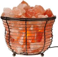 voltas premium salt lamp basket with dimmer control, 6ft ul listed cord, and two 15w bulbs - includes bonus replacement logo