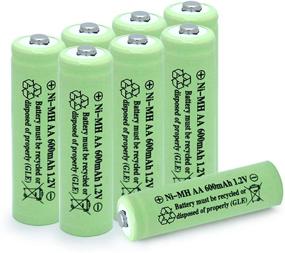 img 4 attached to 🔋 QBLPOWER AA Ni-MH 600mAh 1.2V Rechargeable Solar Light Batteries - Ideal for Outdoor Solar Lamps, Garden Lights, Remotes, Mice (8 Pack)