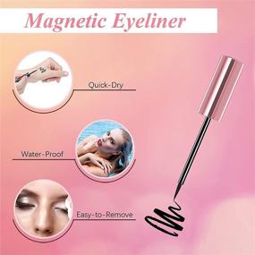 img 2 attached to 👁️ Magnetic Eyelashes with Eyeliner Kit by EARLLER - 3 Pairs Natural Look Magnetic Lashes, Glue-Free False Eyelashes, Easy to Wear