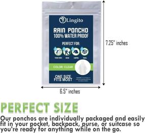 img 1 attached to ☔ Lingito 5, 10 or 15-Pack Disposable Emergency Rain Ponchos - Best for Rainy Conditions