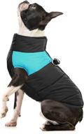 🐶 koeson dog winter waterproof jacket with dual d ring leash - warm padded vest coat for cold weather, zip up sports outwear pet apparel for small medium large dogs логотип