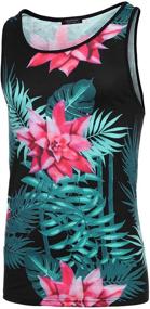 img 1 attached to COOFANDY Floral Sleeveless T Shirts Vacation Men's Clothing