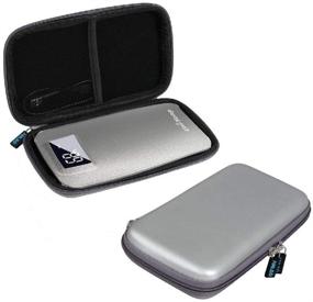 img 4 attached to Anleo Hard Travel Case For POWERADD Pilot 4GS 12000MAh / Uni-Yeap 11000MAh External Battery Charger Power Bank (Grey)