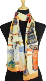 img 1 attached to ELEGNA Women Collection Scarves: Chic Green Accessories for Stylish Women