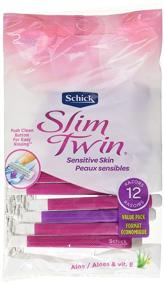 img 3 attached to 🪒 Schick Slim Twin ST 2: 12-Count Sensitive Skin Razors for Women - Effective Disposable Shaving Razor