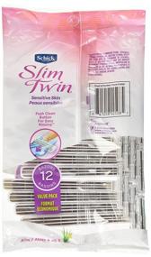img 2 attached to 🪒 Schick Slim Twin ST 2: 12-Count Sensitive Skin Razors for Women - Effective Disposable Shaving Razor