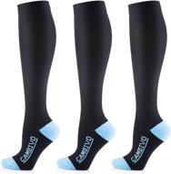 🧦 cambivo compression socks 3 pairs for women and men, high-thickness 20-30mmhg stockings for sports, running, improved circulation, and travel логотип