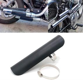 img 1 attached to 🔥 Universal Motorcycle Heat Shield - Qiilu Pipe Heat Shield Exhaust Protector, Motorbike Heat Shield Muffler Silencer Pipe Cover Guard