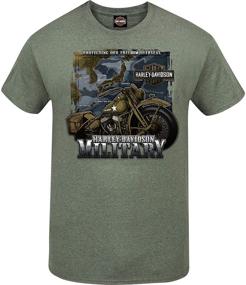 img 2 attached to Harley-Davidson Military Men's Graphic T-Shirt: Tour of Duty Pacific - Military Green