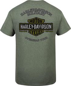 img 1 attached to Harley-Davidson Military Men's Graphic T-Shirt: Tour of Duty Pacific - Military Green