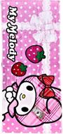 hello kitty terry hand towel set: 🐱 3 piece bundle, large size 34 x 80 cm logo