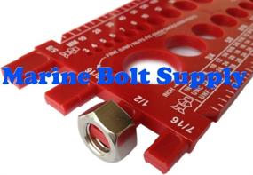 img 2 attached to Marine Bolt Supply Nut, Bolt & Screw Gauge: Comprehensive Standard & Metric Coarse & Fine Diameter, Length & Thread Pitch Assessment Tool (Blue)