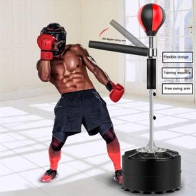 img 2 attached to Liitrton Adjustable Height Boxing Punching Ball Set with Spinning Bar Stand