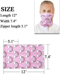 img 3 attached to 2-Pack Neck Gaiter Face Cover with Filters, Ideal for Outdoor Activities, Durable Washable & Reusable