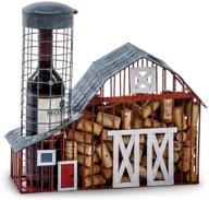 🍷 barn design cork caddy wine cork holder: display & store 150+ corks & bottles | picnic plus, 14.5"w x 5"d x 14"h логотип