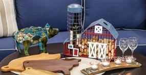 img 3 attached to 🍷 Barn Design Cork Caddy Wine Cork Holder: Display & Store 150+ Corks & Bottles | Picnic Plus, 14.5"W x 5"D x 14"H